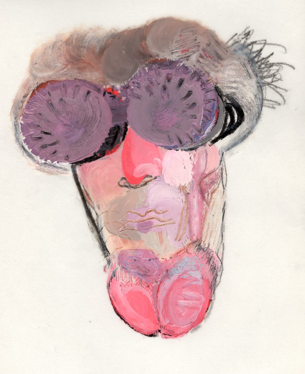 Roberto Cuoghi - Il Coccodeista (self-portrait with Pechan prisms)