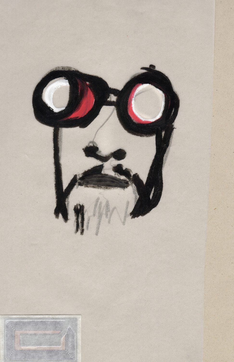 Roberto Cuoghi - Il Coccodeista (self-portrait with Pechan prisms)