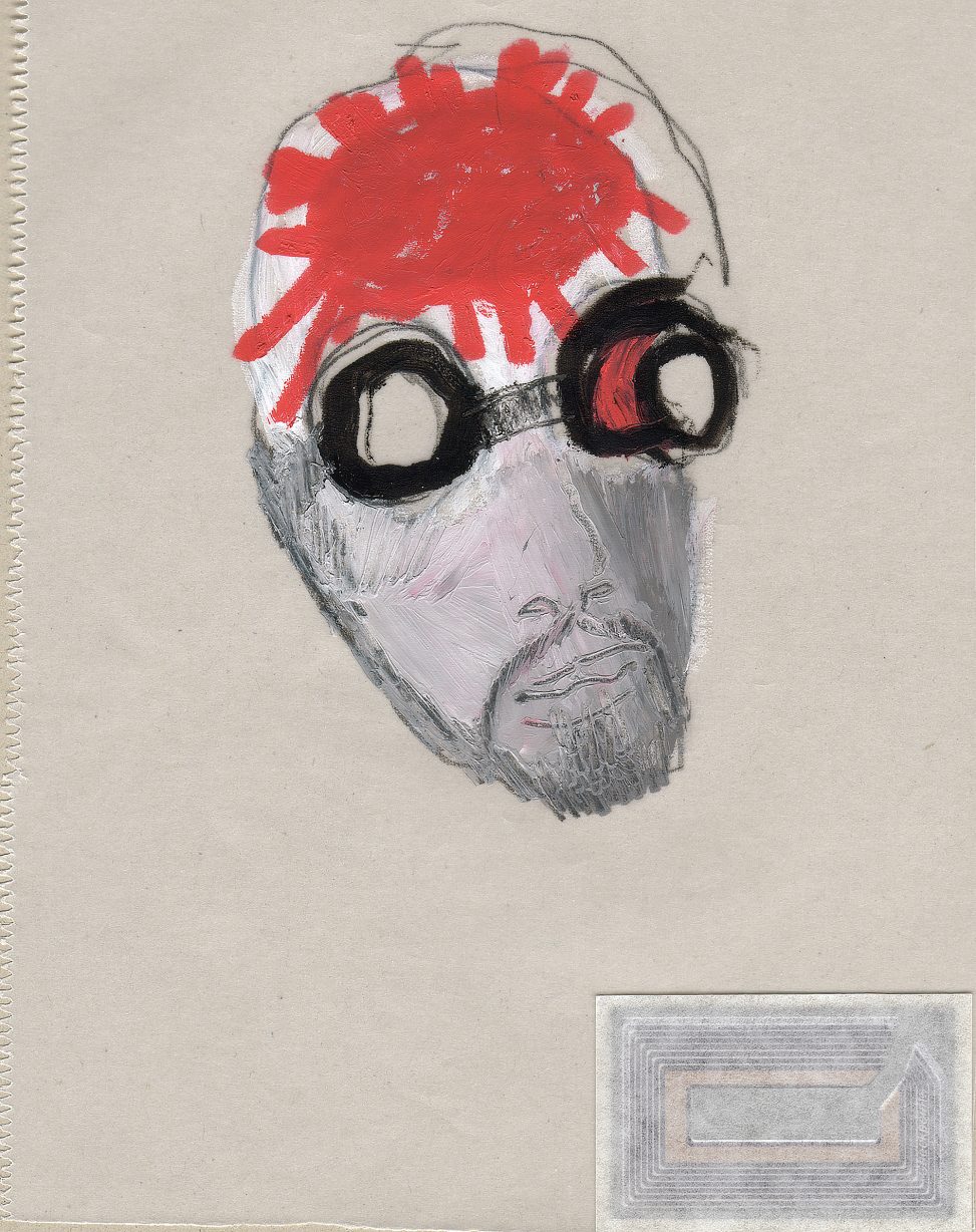 Roberto Cuoghi - Il Coccodeista (self-portrait with Pechan prisms)