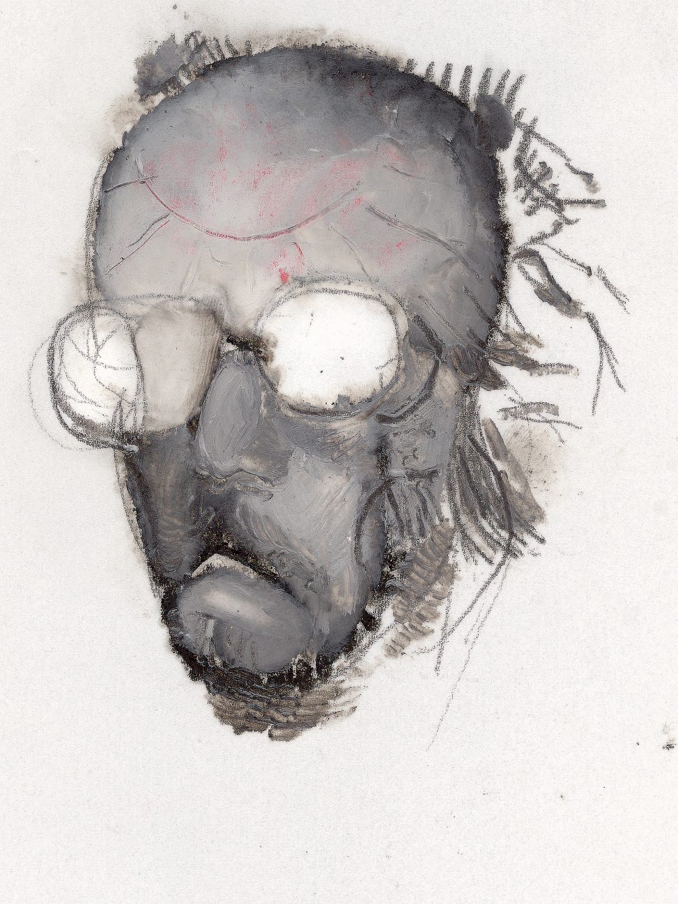 Roberto Cuoghi - Il Coccodeista (self-portrait with Pechan prisms)