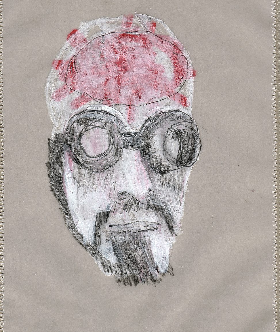 Roberto Cuoghi - Il Coccodeista (self-portrait with Pechan prisms)