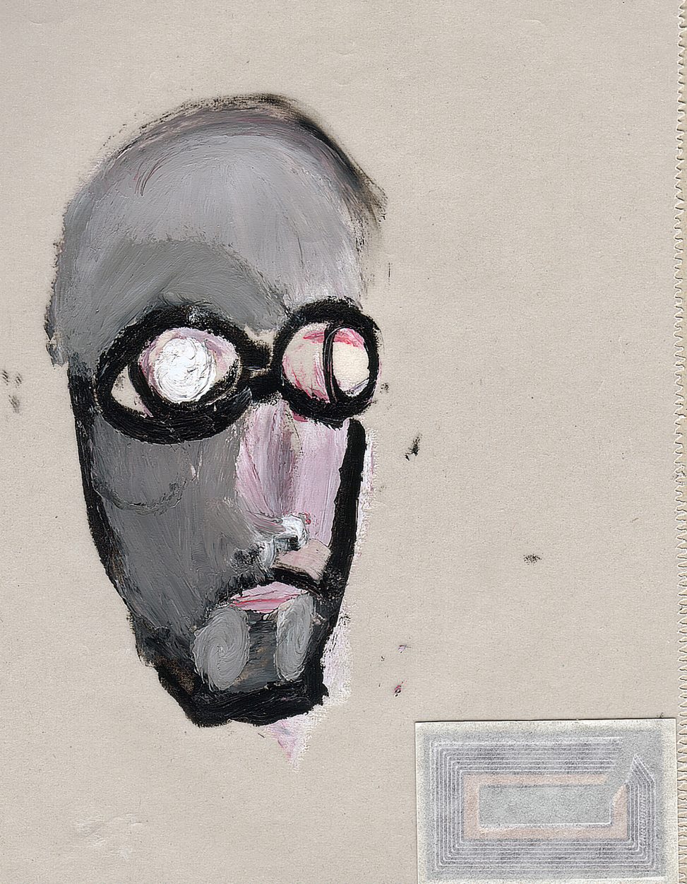 Roberto Cuoghi - Il Coccodeista (self-portrait with Pechan prisms)
