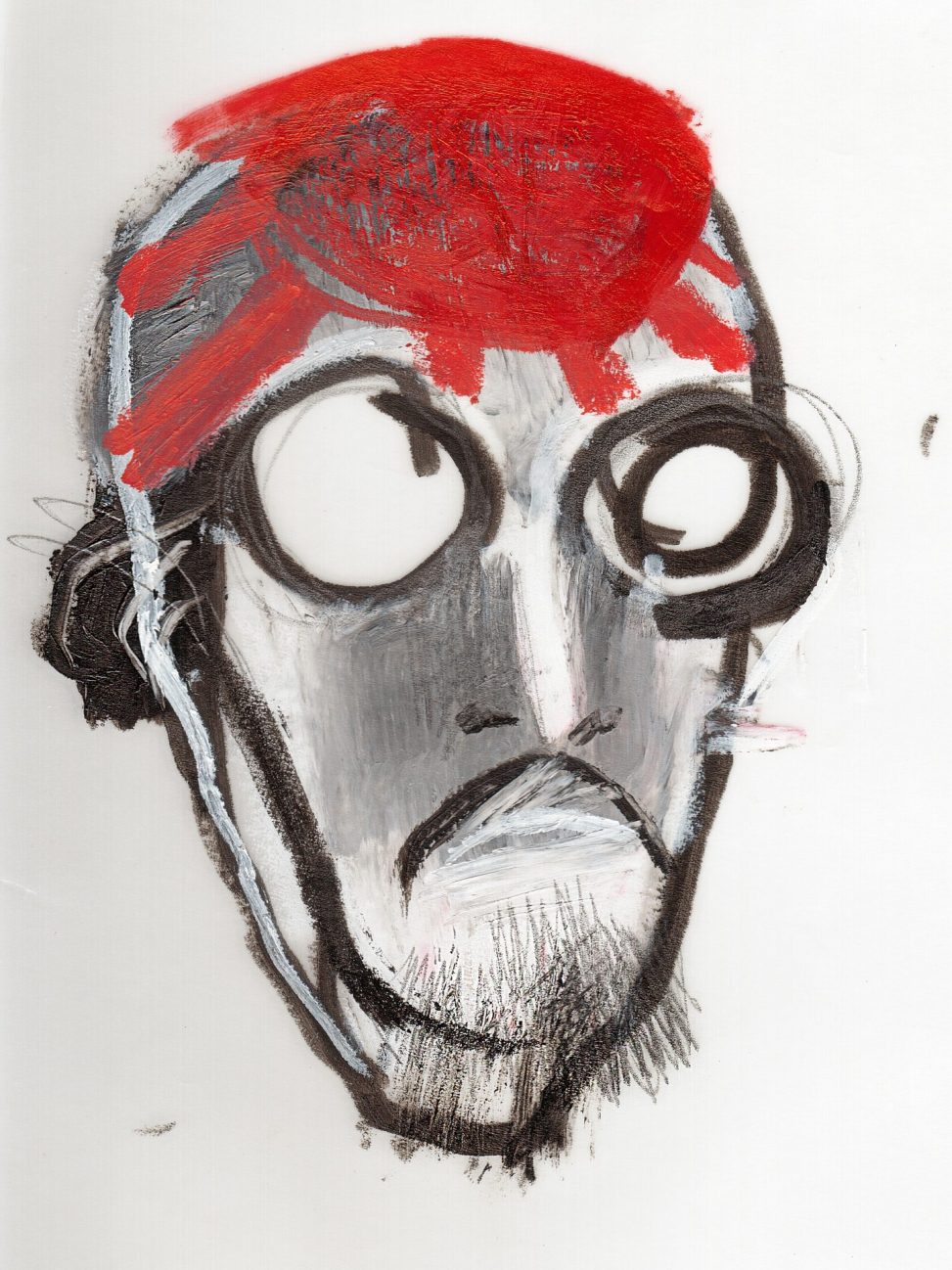 Roberto Cuoghi - Il Coccodeista (self-portrait with Pechan prisms)