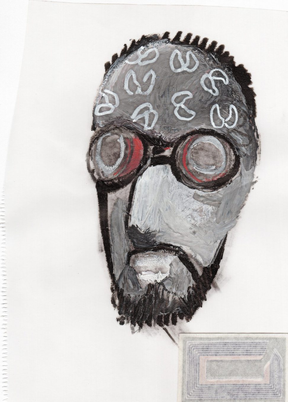 Roberto Cuoghi - Il Coccodeista (self-portrait with Pechan prisms)