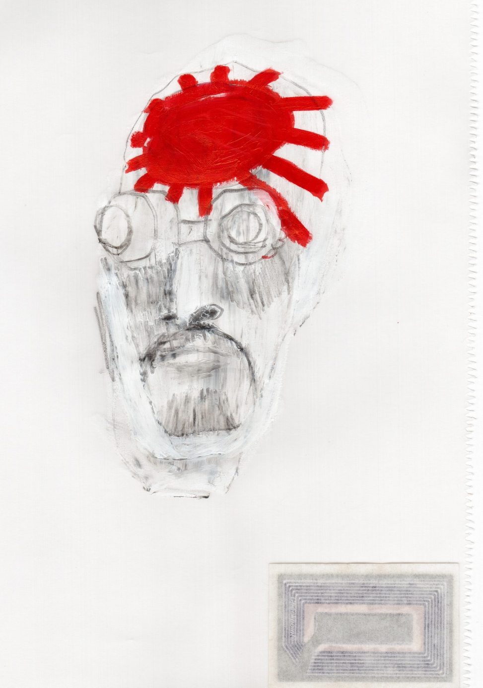 Roberto Cuoghi - Il Coccodeista (self-portrait with Pechan prisms)