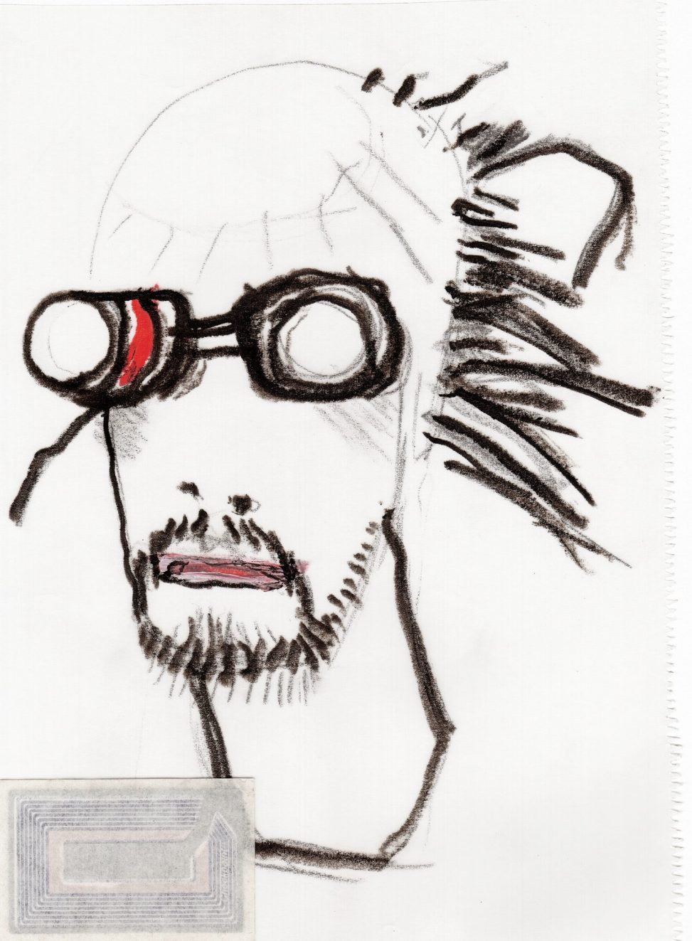 Roberto Cuoghi - Il Coccodeista (self-portrait with Pechan prisms)